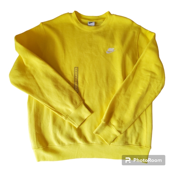 Nike sportswear club fleece jogger sweatshirt set yellow size large casual - Picture 6 of 9